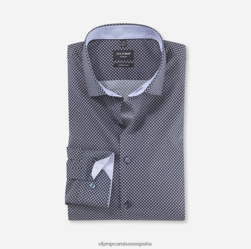 ropa OLYMP No. seis super slim, camisa de negocios, kent moderno, marino 8N2F102