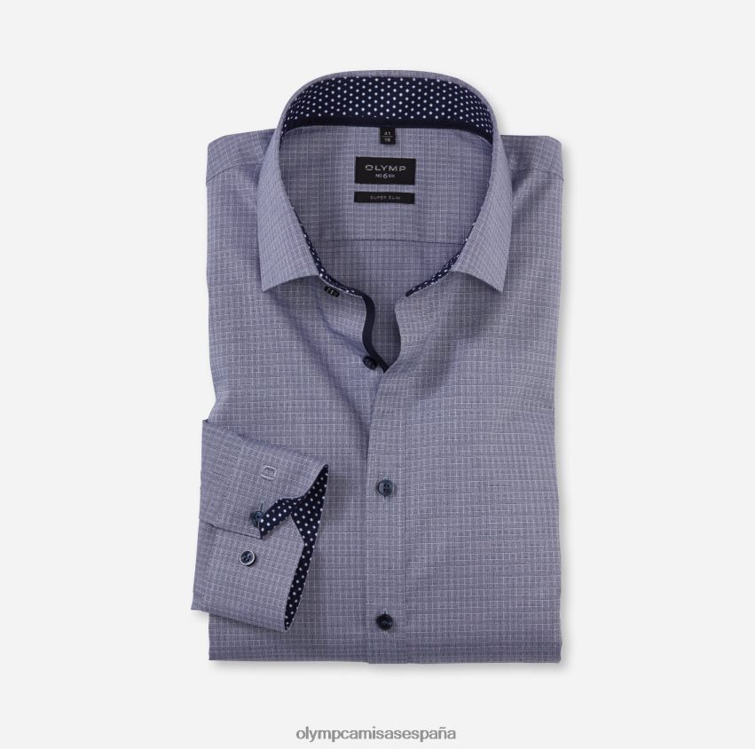 ropa OLYMP No. seis super slim, camisa de negocios, kent moderno, marino 8N2F111