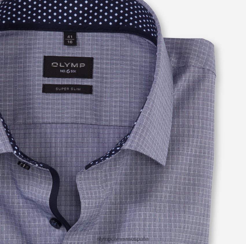 ropa OLYMP No. seis super slim, camisa de negocios, kent moderno, marino 8N2F111