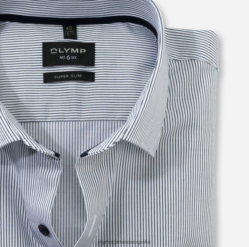 ropa OLYMP No. seis super slim, camisa de negocios, kent moderno, marino 8N2F173