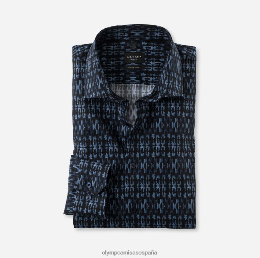 ropa OLYMP No. seis super slim, camisa de negocios, kent moderno, marino 8N2F18