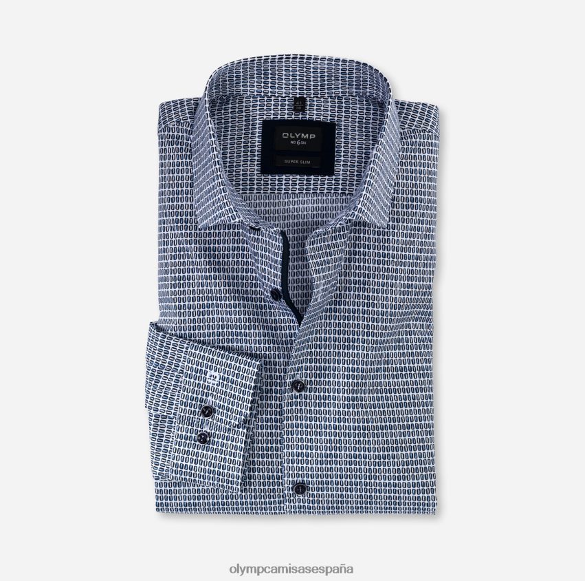 ropa OLYMP No. seis super slim, camisa de negocios, kent moderno, marino 8N2F256