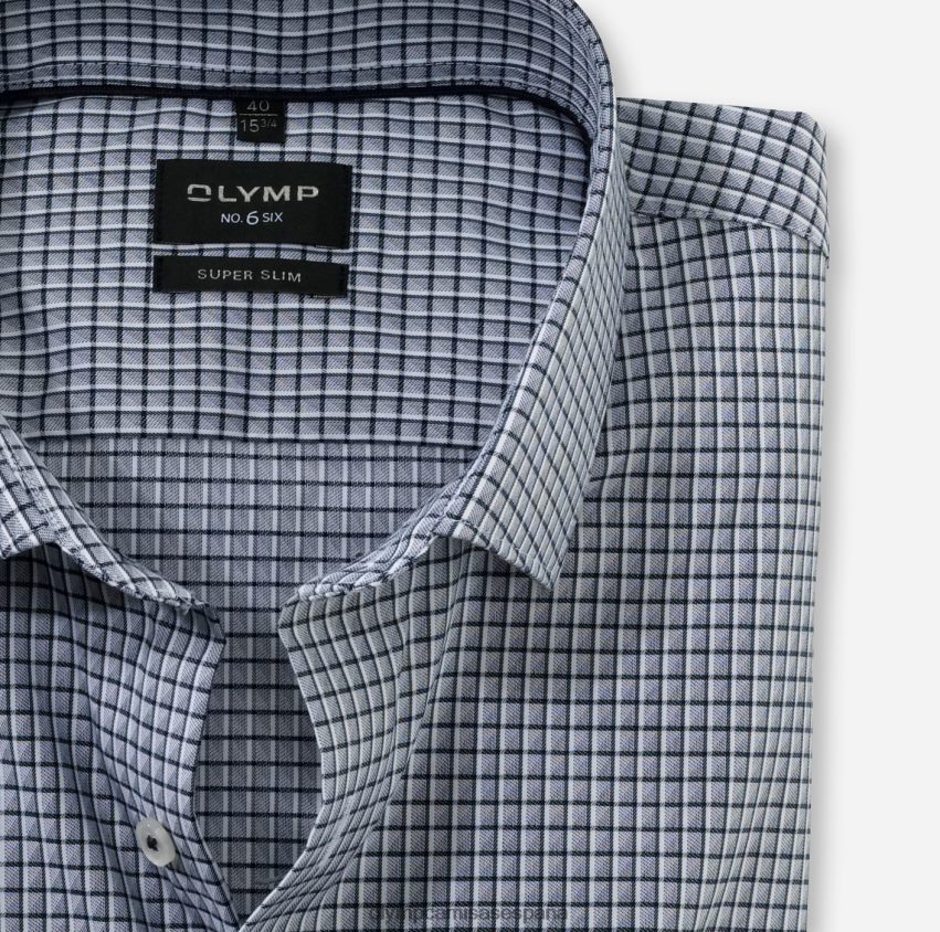 ropa OLYMP No. seis super slim, camisa de negocios, kent moderno, marino 8N2F26