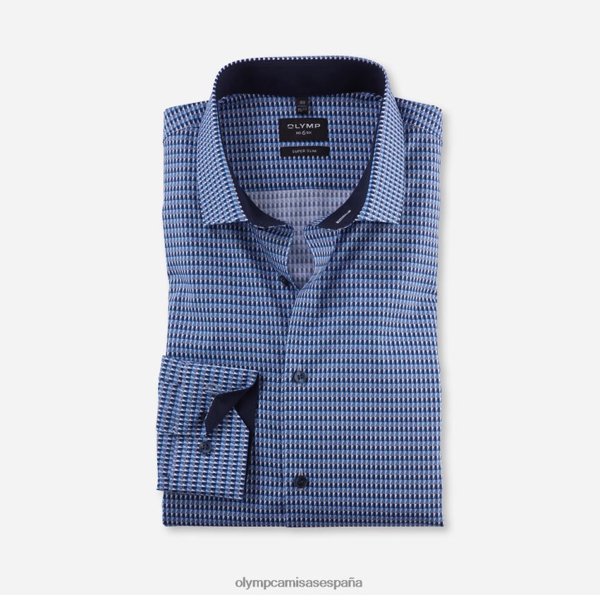 ropa OLYMP No. seis super slim, camisa de negocios, kent moderno, marino 8N2F60