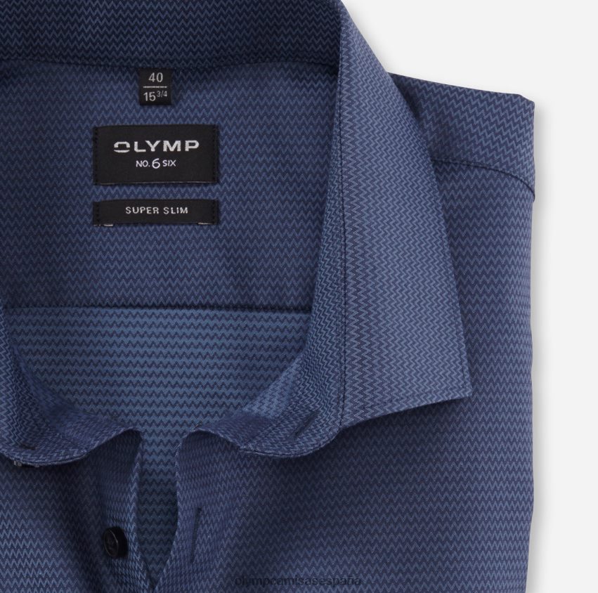 ropa OLYMP No. seis super slim, camisa de negocios, kent moderno, marino 8N2F70