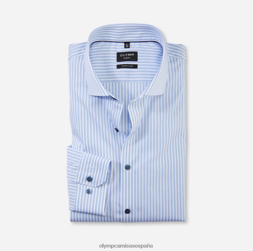 ropa OLYMP No. seis super slim, camisa de negocios, royal kent, azul 8N2F231