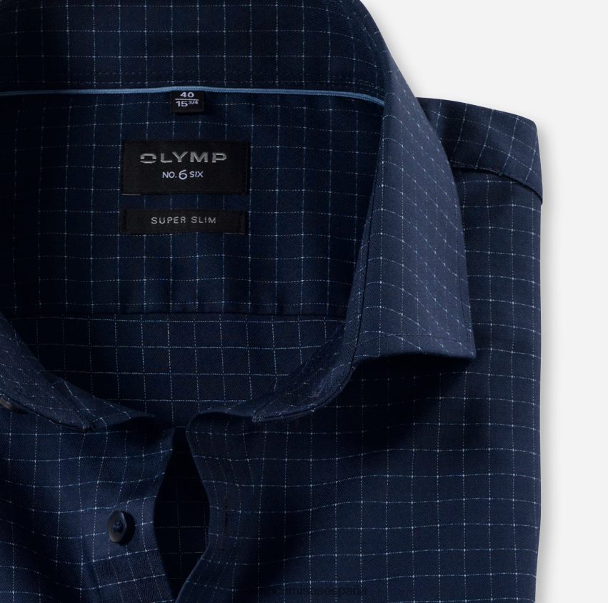 ropa OLYMP No. seis super slim, camisa de negocios, royal kent, marina 8N2F157