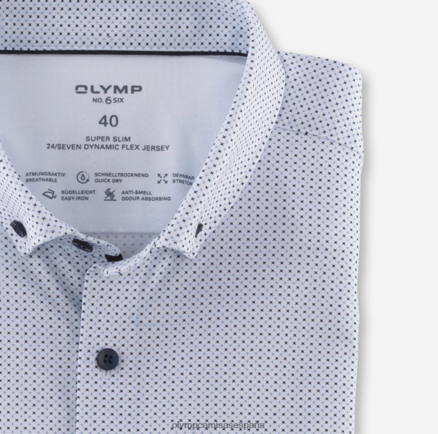ropa OLYMP No. six 24/7 super slim, camisa business, con botones, azul 8N2F89