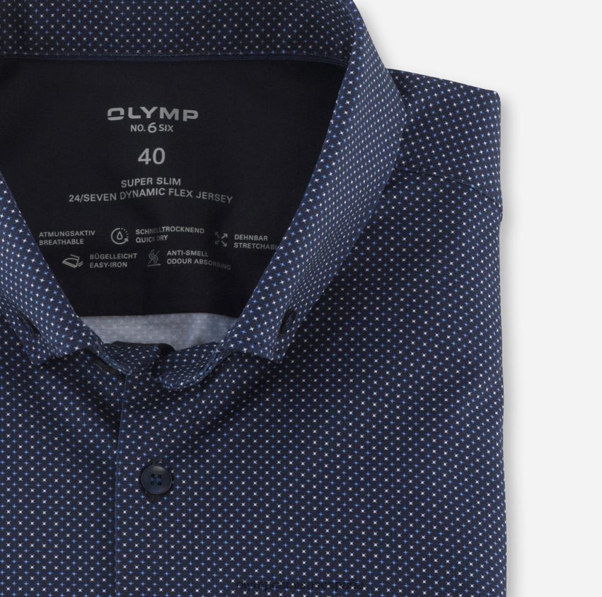 ropa OLYMP No. six 24/7 super slim, camisa business, con botones, marino 8N2F204