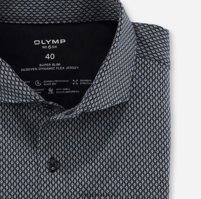 ropa OLYMP No. six 24/7 super slim, camisa business, cutaway, negro 8N2F139