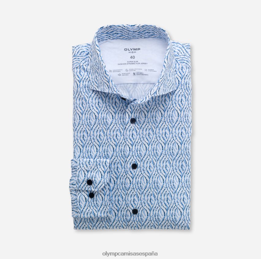 ropa OLYMP No. six 24/7 super slim, camisa business, kent, azul humo 8N2F237