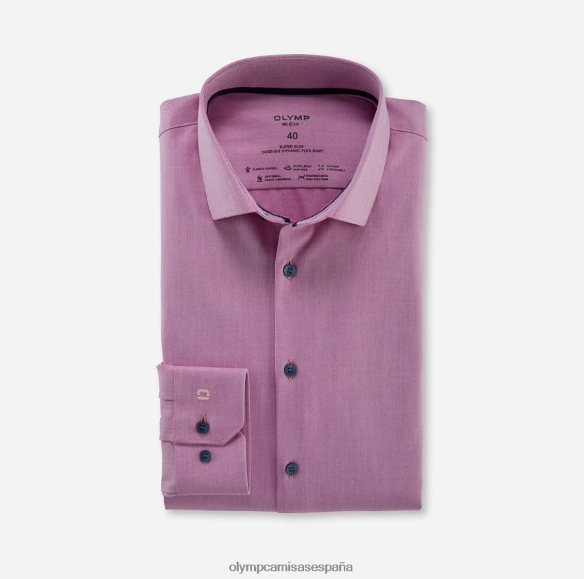 ropa OLYMP No. six 24/7 super slim, camisa business, kent moderno, fucsia 8N2F181