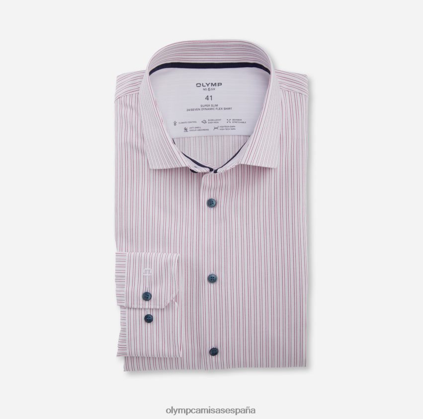 ropa OLYMP No. six 24/7 super slim, camisa business, kent moderno, fucsia 8N2F182