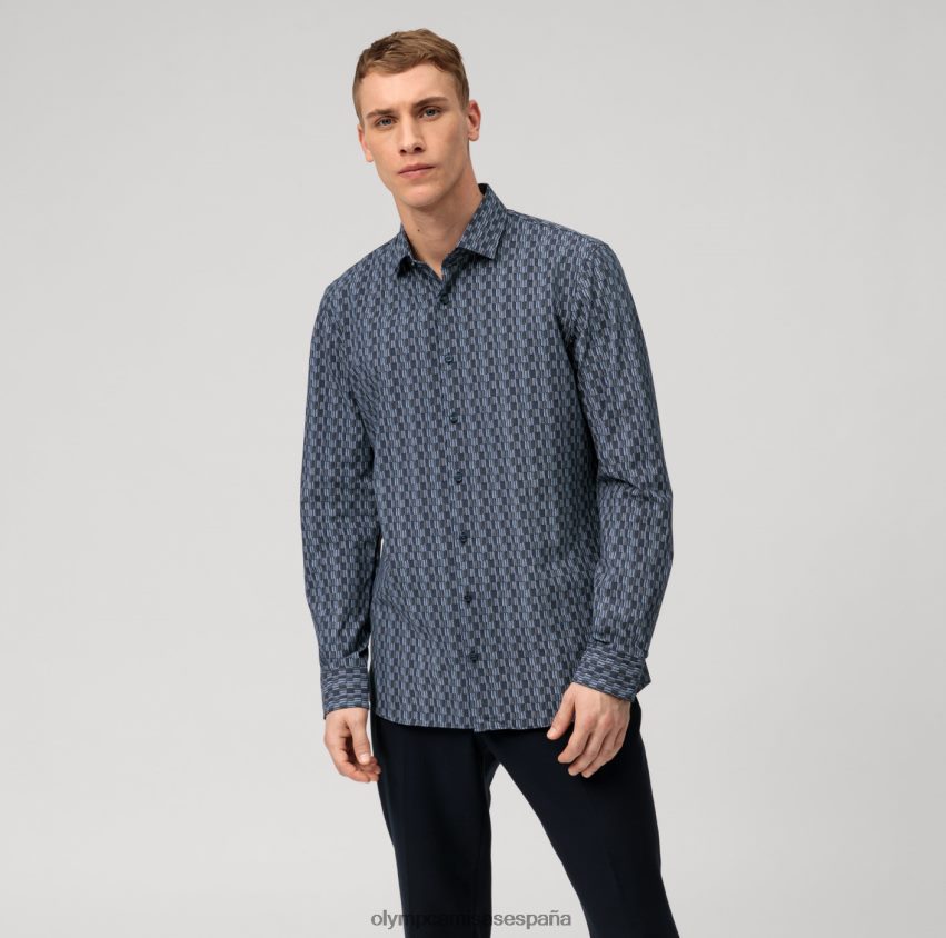 ropa OLYMP No. six 24/7 super slim, camisa business, kent moderno, gris topo 8N2F35