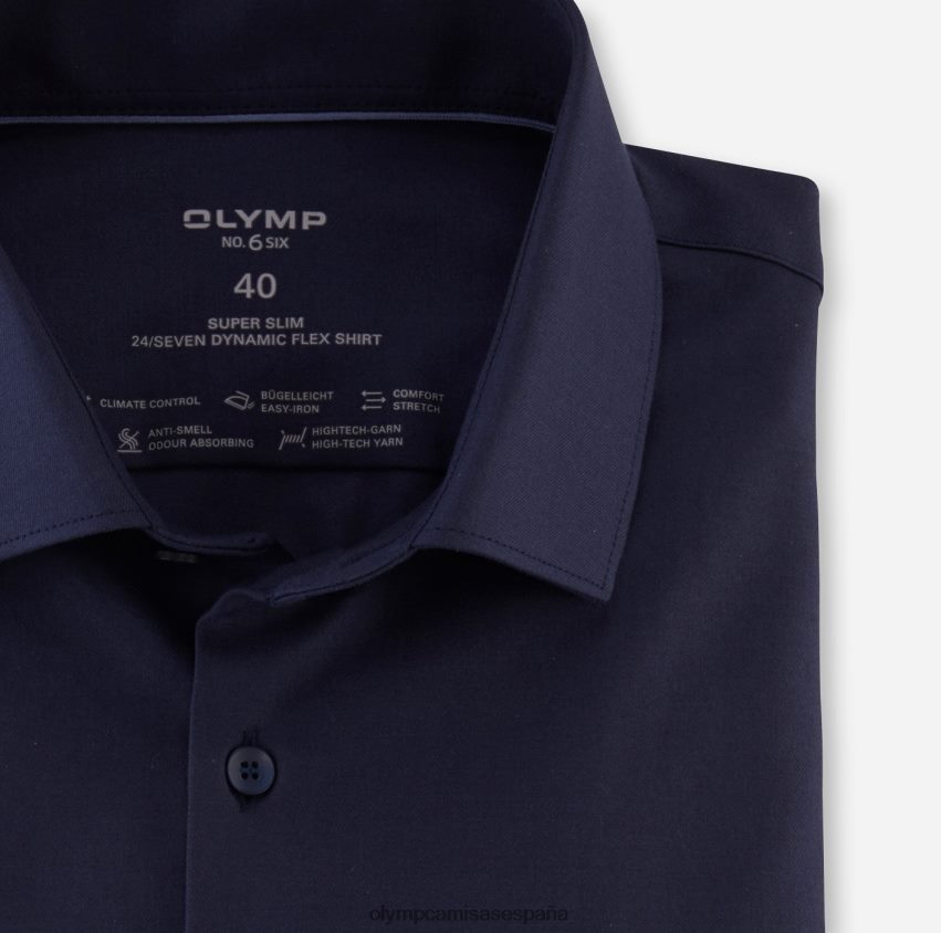 ropa OLYMP No. six 24/7 super slim, camisa business, kent moderno, marino 8N2F54