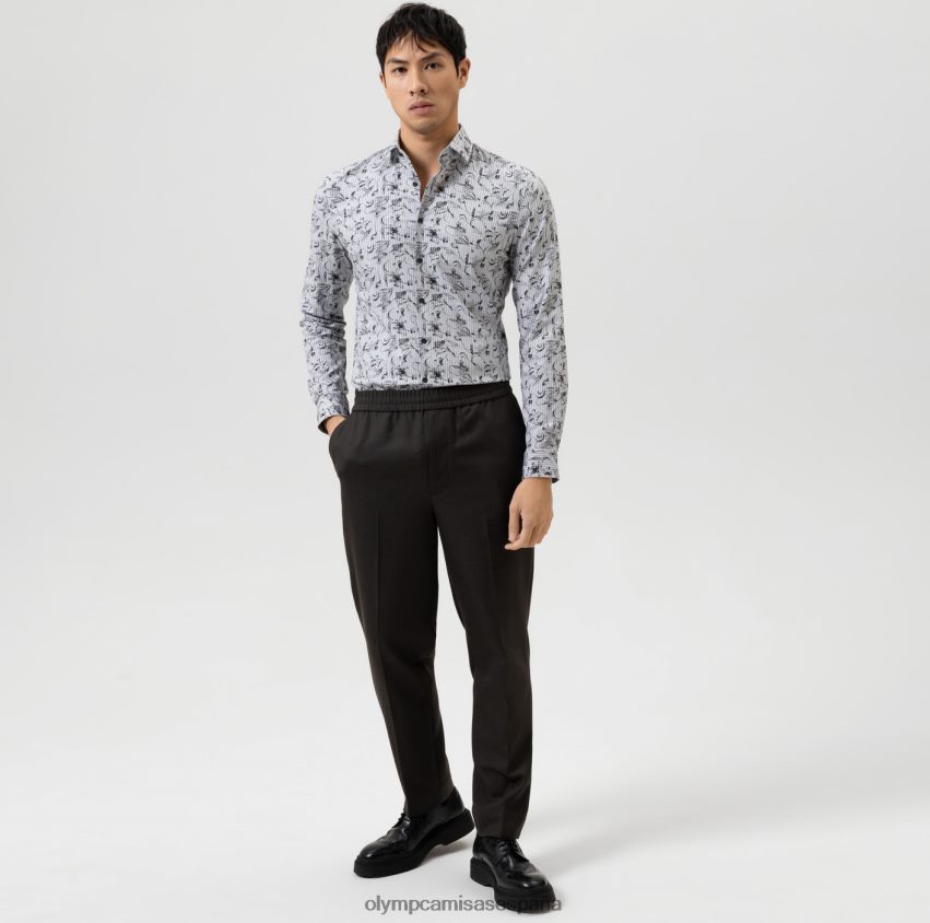 ropa OLYMP No. six 24/7 super slim, camisa business, kent moderno, negro 8N2F213