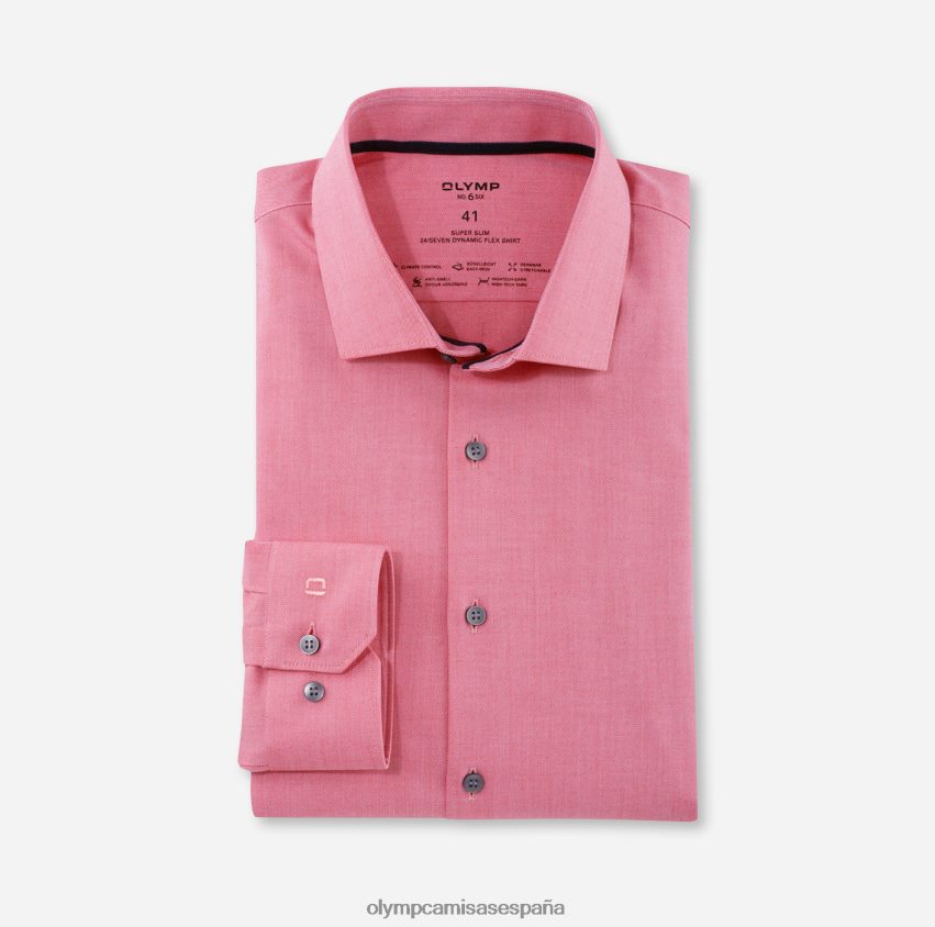 ropa OLYMP No. six 24/7 super slim, camisa business, kent moderno, rojo 8N2F235