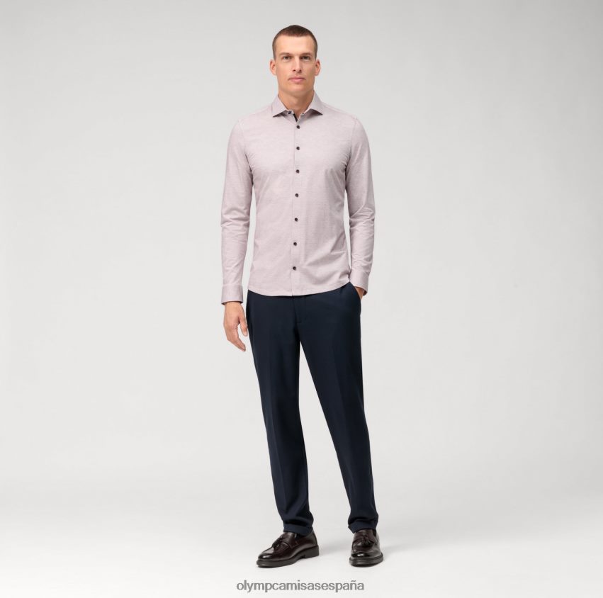 ropa OLYMP No. six 24/7 super slim, camisa business, kent moderno, rojo oscuro 8N2F62