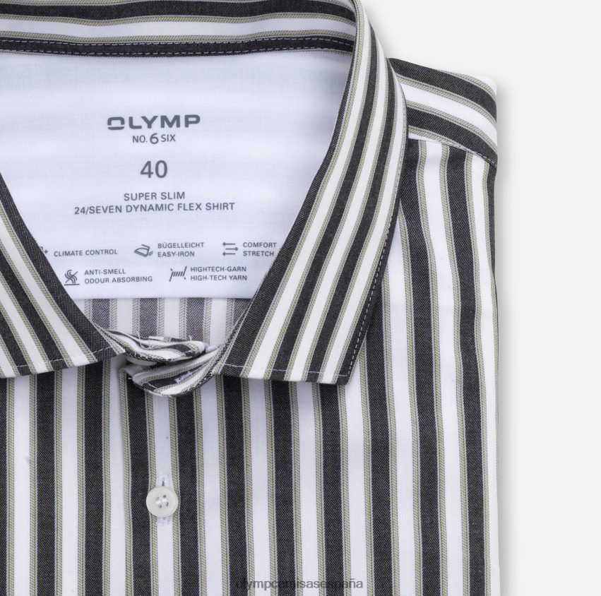 ropa OLYMP No. six 24/7 super slim, camisa business, kent moderno, verde lima 8N2F232