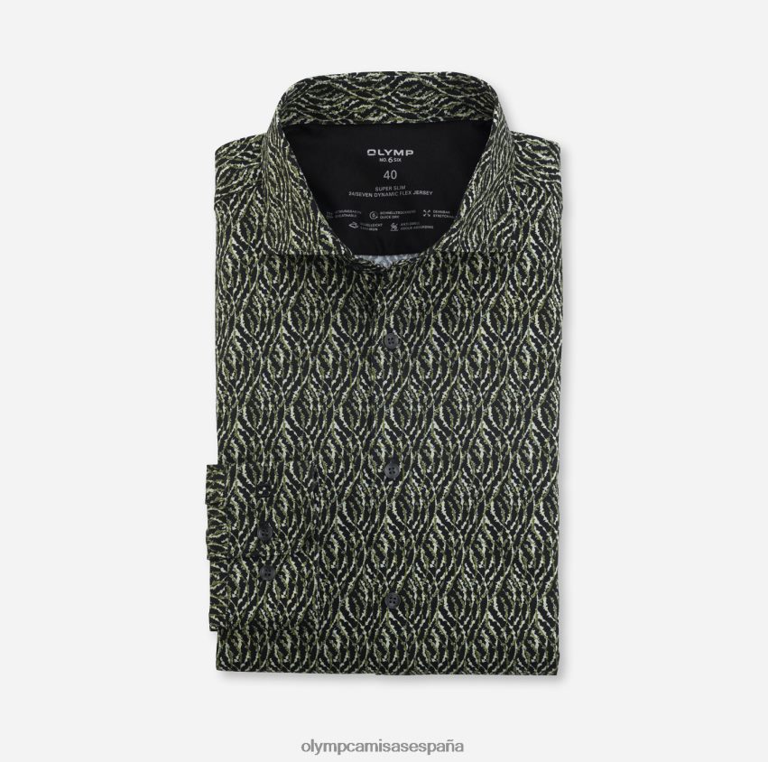 ropa OLYMP No. six 24/7 super slim, camisa business, kent, oliva 8N2F193