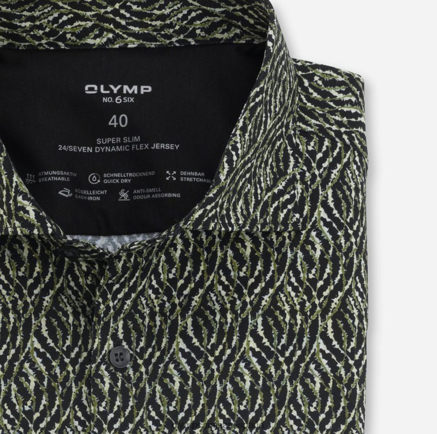 ropa OLYMP No. six 24/7 super slim, camisa business, kent, oliva 8N2F193