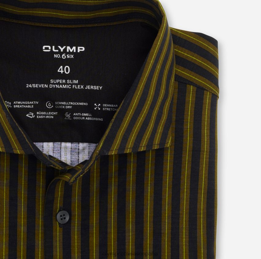 ropa OLYMP No. six 24/7 super slim, camisa business, kent, oliva 8N2F206