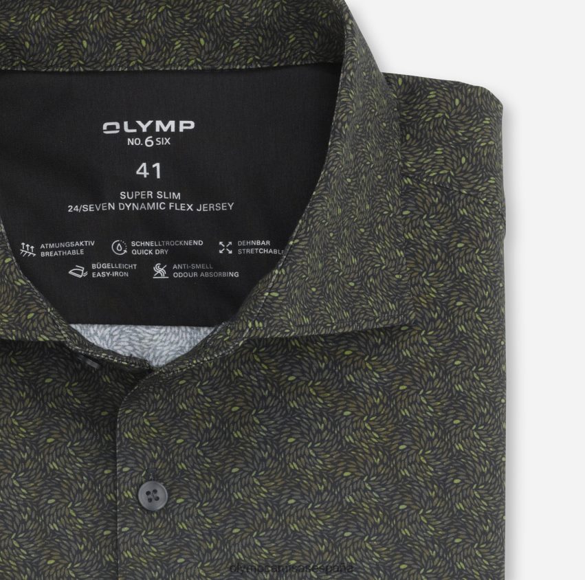 ropa OLYMP No. six 24/7 super slim, camisa business, kent, oliva 8N2F219