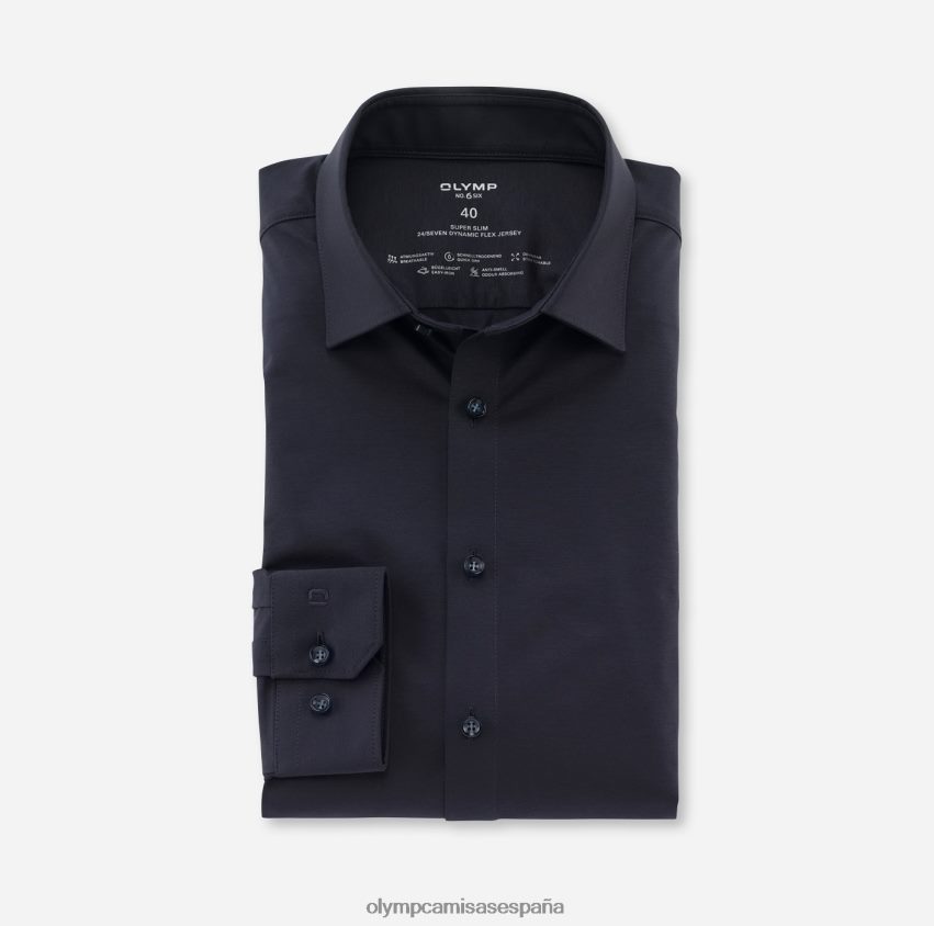ropa OLYMP No. six 24/7 super slim, camisa business, manga larga extra larga, urban kent, marine 8N2F289