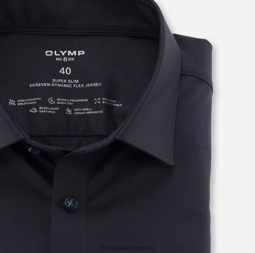 ropa OLYMP No. six 24/7 super slim, camisa business, manga larga extra larga, urban kent, marine 8N2F289