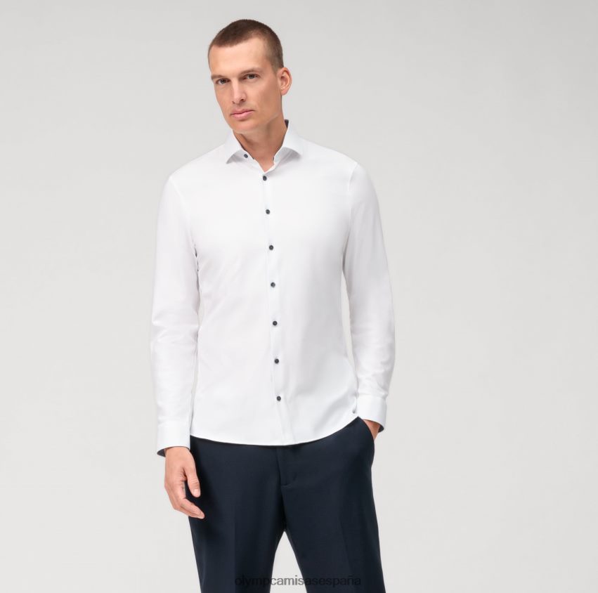 ropa OLYMP No. six 24/7 super slim, camisa business, manga larga extralarga, kent moderno, blanco 8N2F295