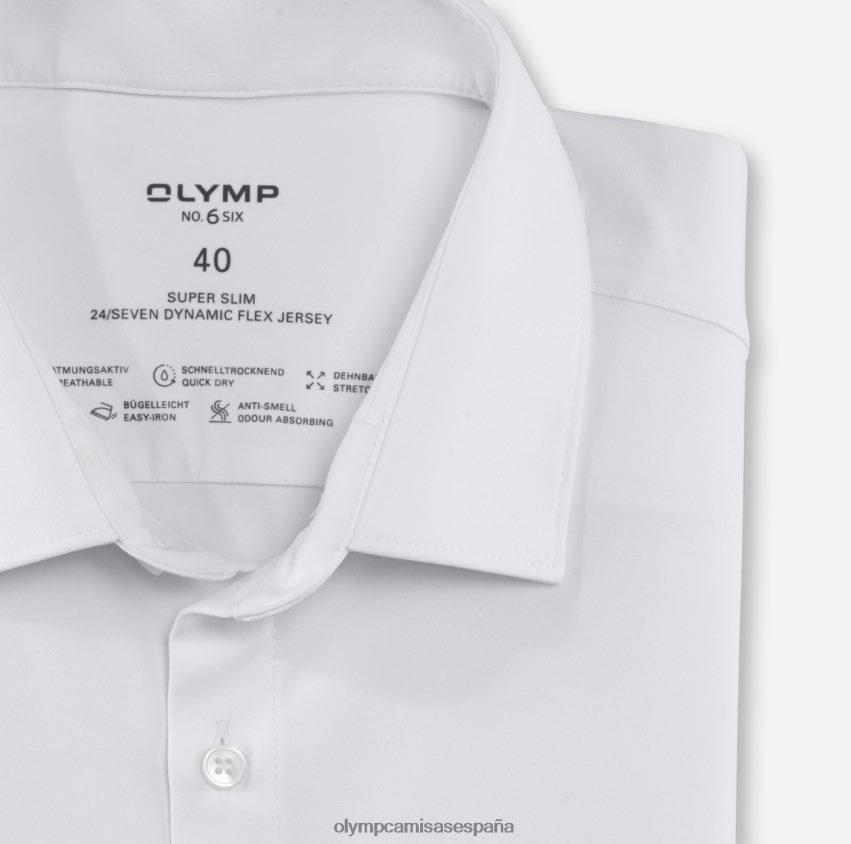 ropa OLYMP No. six 24/7 super slim, camisa business, urban kent, blanco 8N2F2