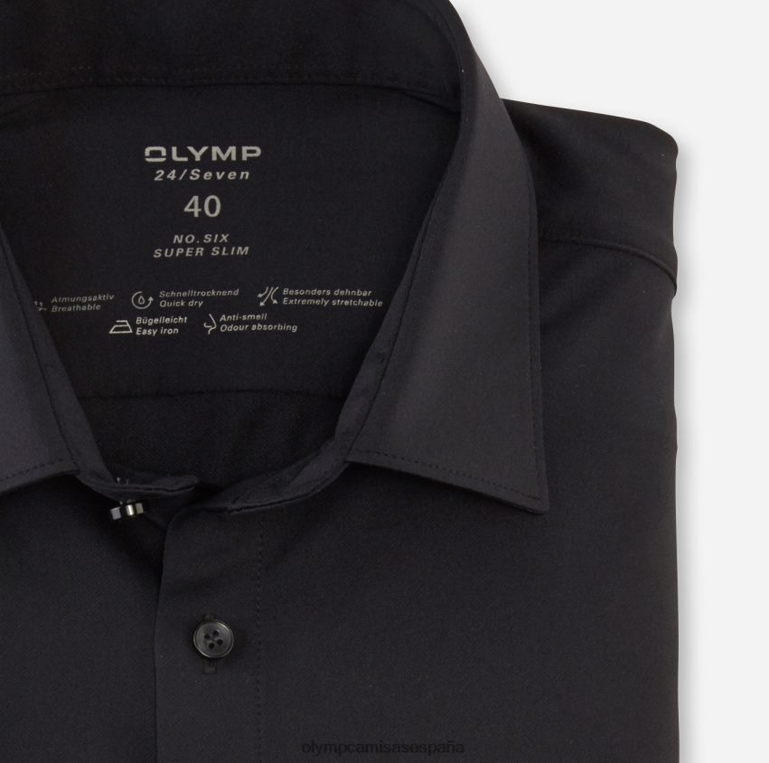 ropa OLYMP No. six 24/7 super slim, camisa business, urban kent, negro 8N2F40