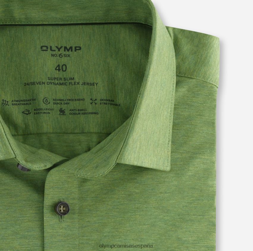 ropa OLYMP No. six 24/7 super slim, camisa business, urban kent, verde cristal 8N2F198