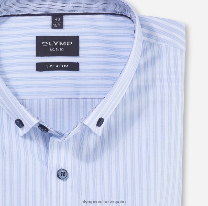 ropa OLYMP No. six super slim, camisa business con botones, azul 8N2F143