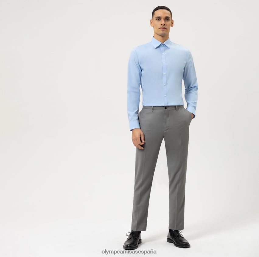 ropa OLYMP No. six super slim, camisa business con botones, azul claro 8N2F282