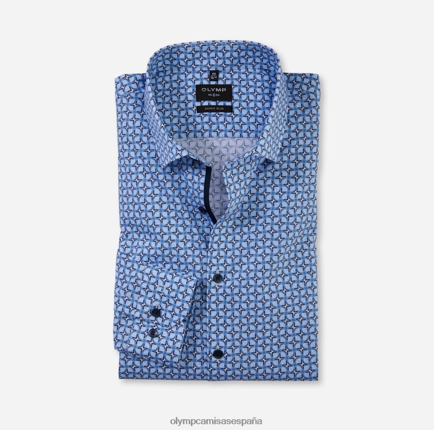 ropa OLYMP No. six super slim, camisa business, kent moderno, azul 8N2F15