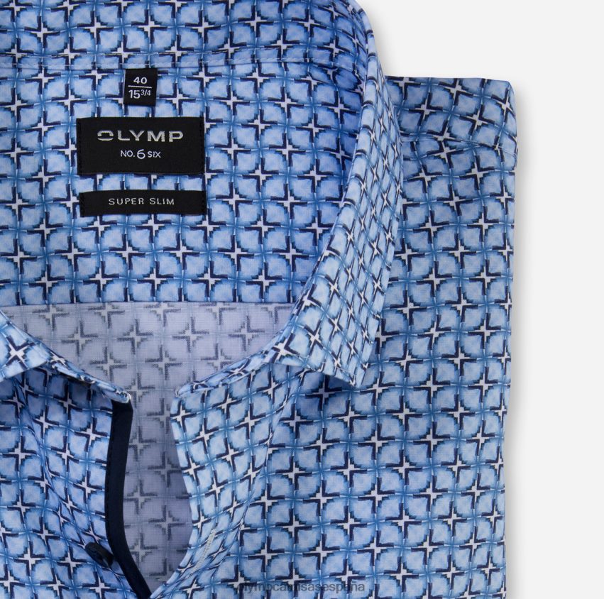 ropa OLYMP No. six super slim, camisa business, kent moderno, azul 8N2F15