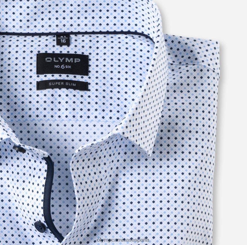 ropa OLYMP No. six super slim, camisa business, kent moderno, azul 8N2F201