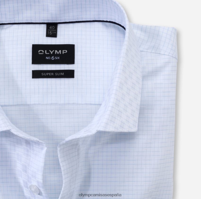 ropa OLYMP No. six super slim, camisa business, kent moderno, blanco 8N2F239