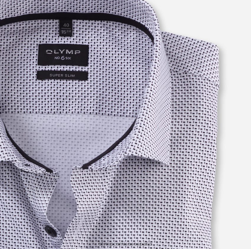ropa OLYMP No. six super slim, camisa business, kent moderno, blanco 8N2F93