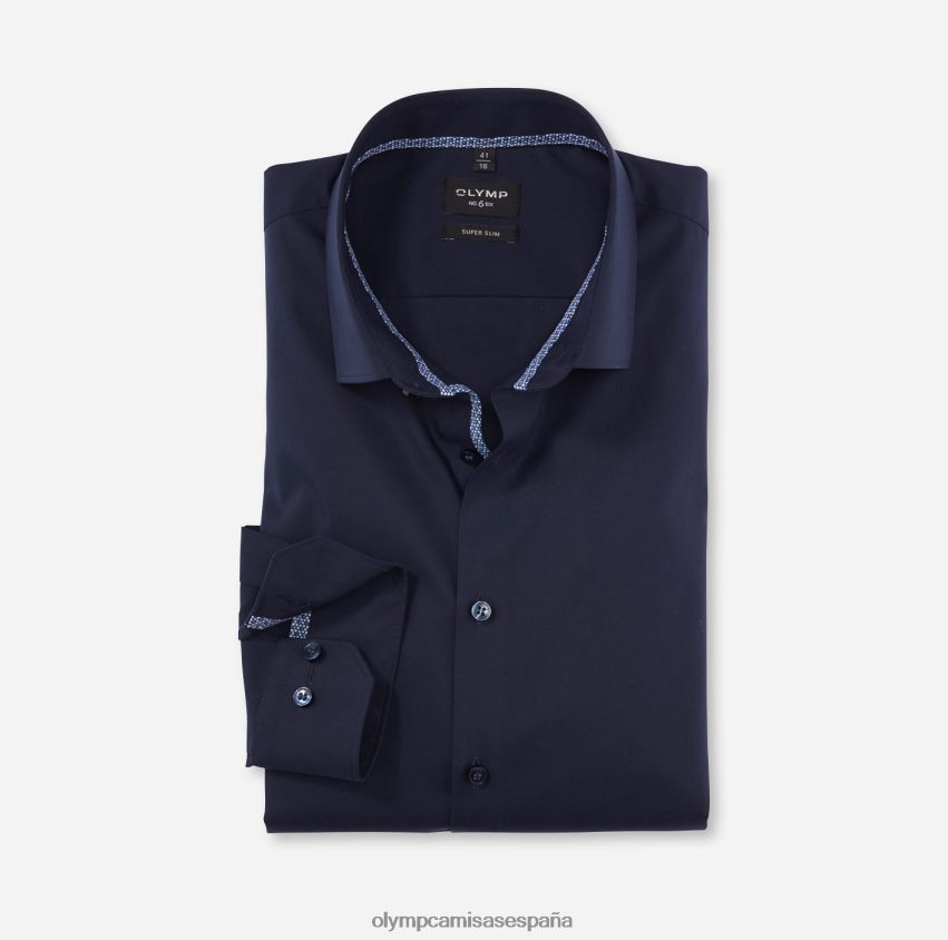 ropa OLYMP No. six super slim, camisa business, kent moderno, cobalto 8N2F248