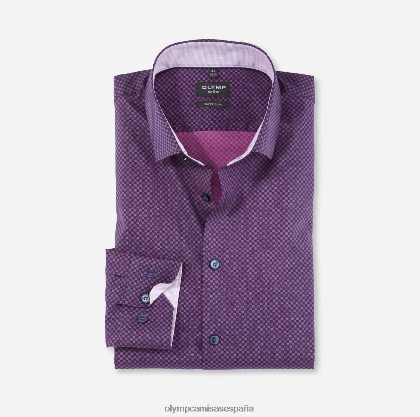 ropa OLYMP No. six super slim, camisa business, kent moderno, fucsia 8N2F203