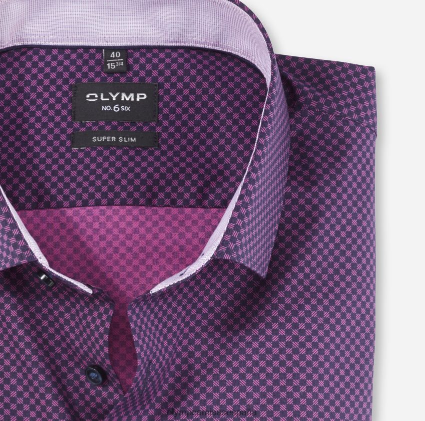 ropa OLYMP No. six super slim, camisa business, kent moderno, fucsia 8N2F203