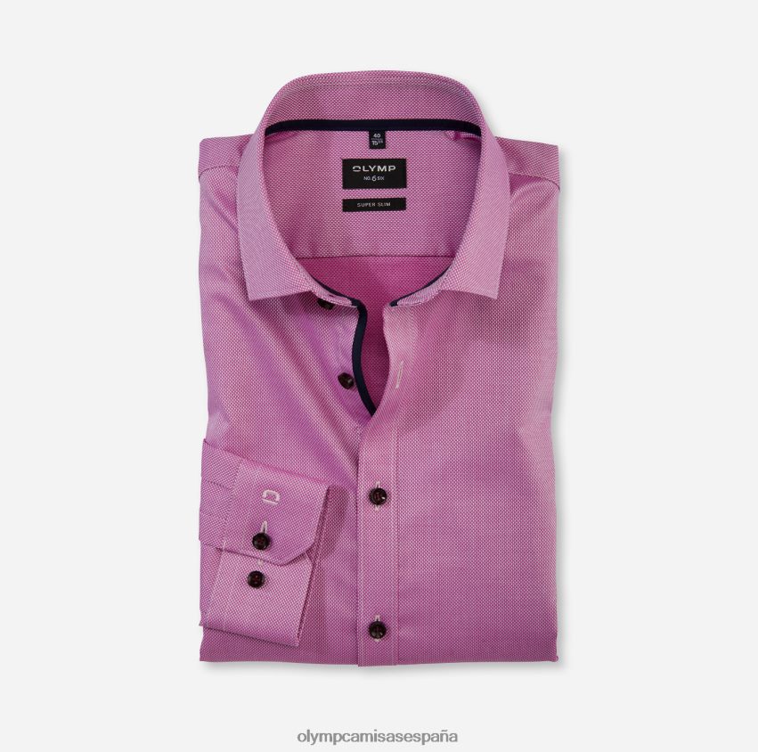 ropa OLYMP No. six super slim, camisa business, kent moderno, fucsia 8N2F217