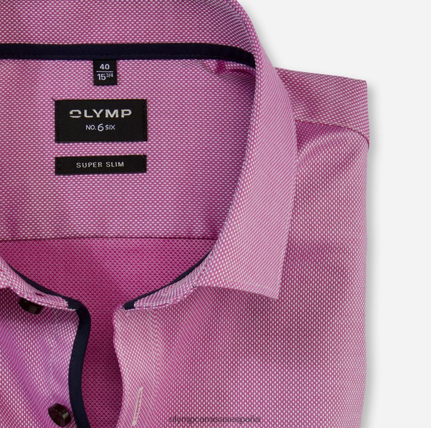 ropa OLYMP No. six super slim, camisa business, kent moderno, fucsia 8N2F217
