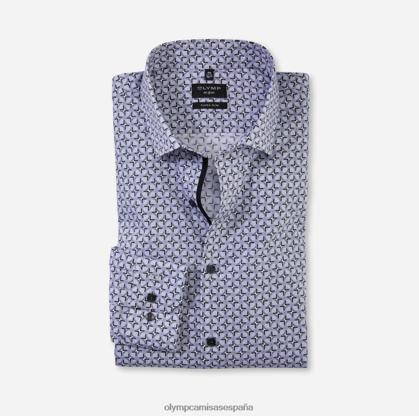 ropa OLYMP No. six super slim, camisa business, kent moderno, gris plateado 8N2F30