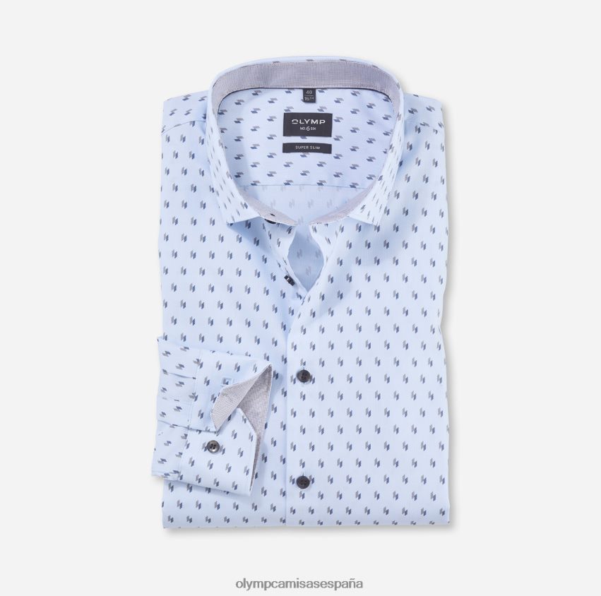 ropa OLYMP No. six super slim, camisa business, kent moderno, gris topo 8N2F175