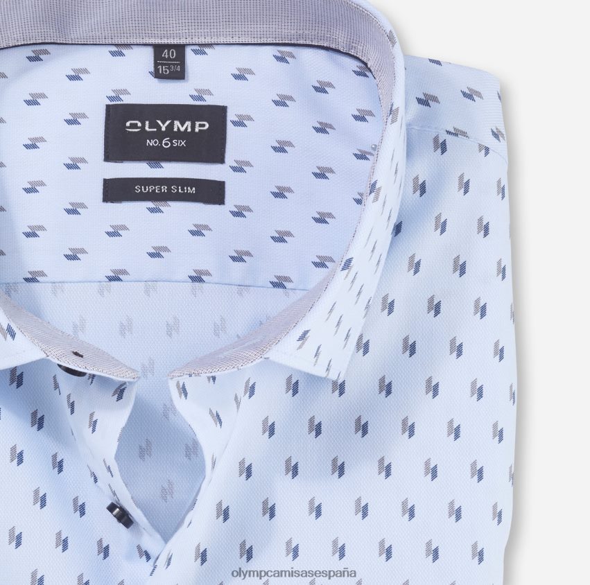 ropa OLYMP No. six super slim, camisa business, kent moderno, gris topo 8N2F175