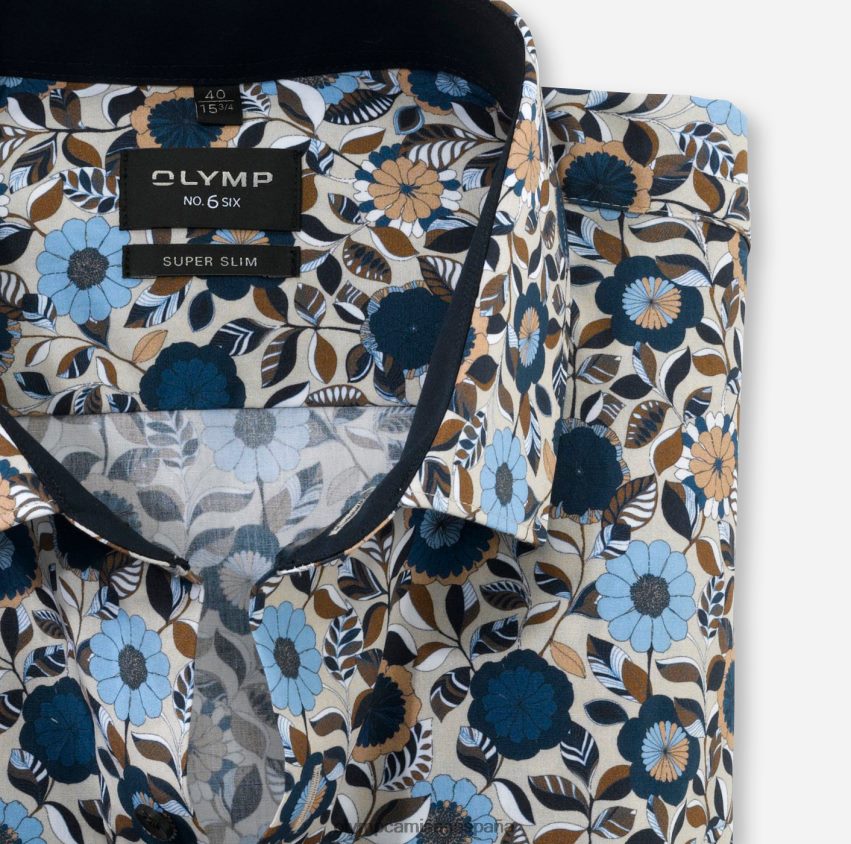 ropa OLYMP No. six super slim, camisa business, kent moderno, natural 8N2F220