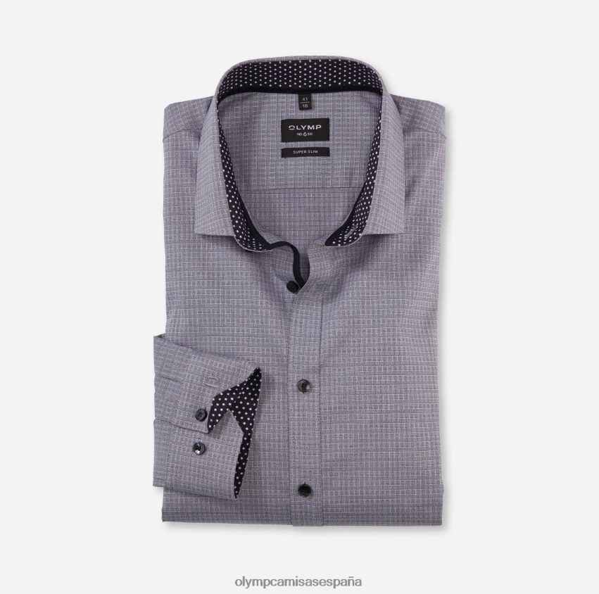 ropa OLYMP No. six super slim, camisa business, kent moderno, negro 8N2F107